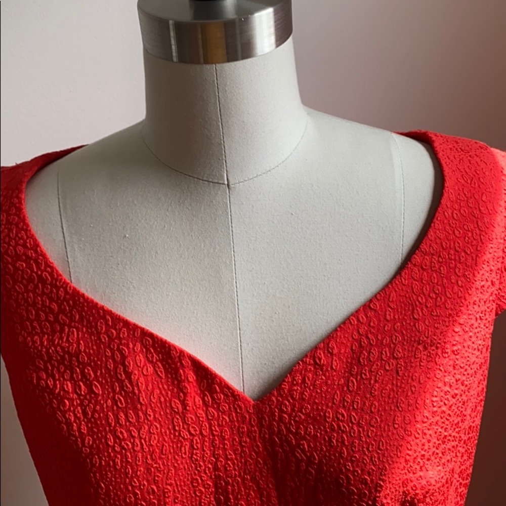 Coral double lined dress